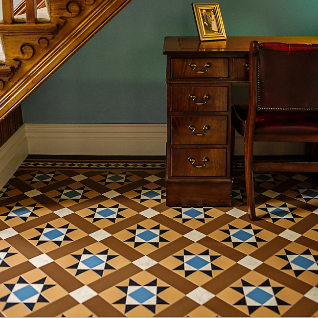 Luxury vinyl tile installation in a modern kitchen