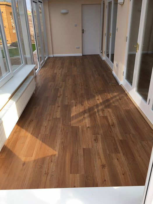 Commercial flooring installation