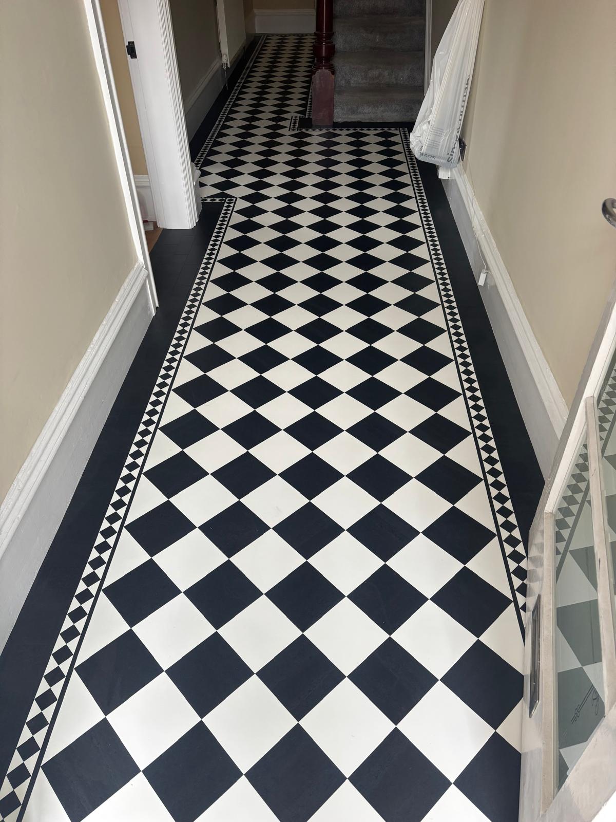 Finished hallway flooring