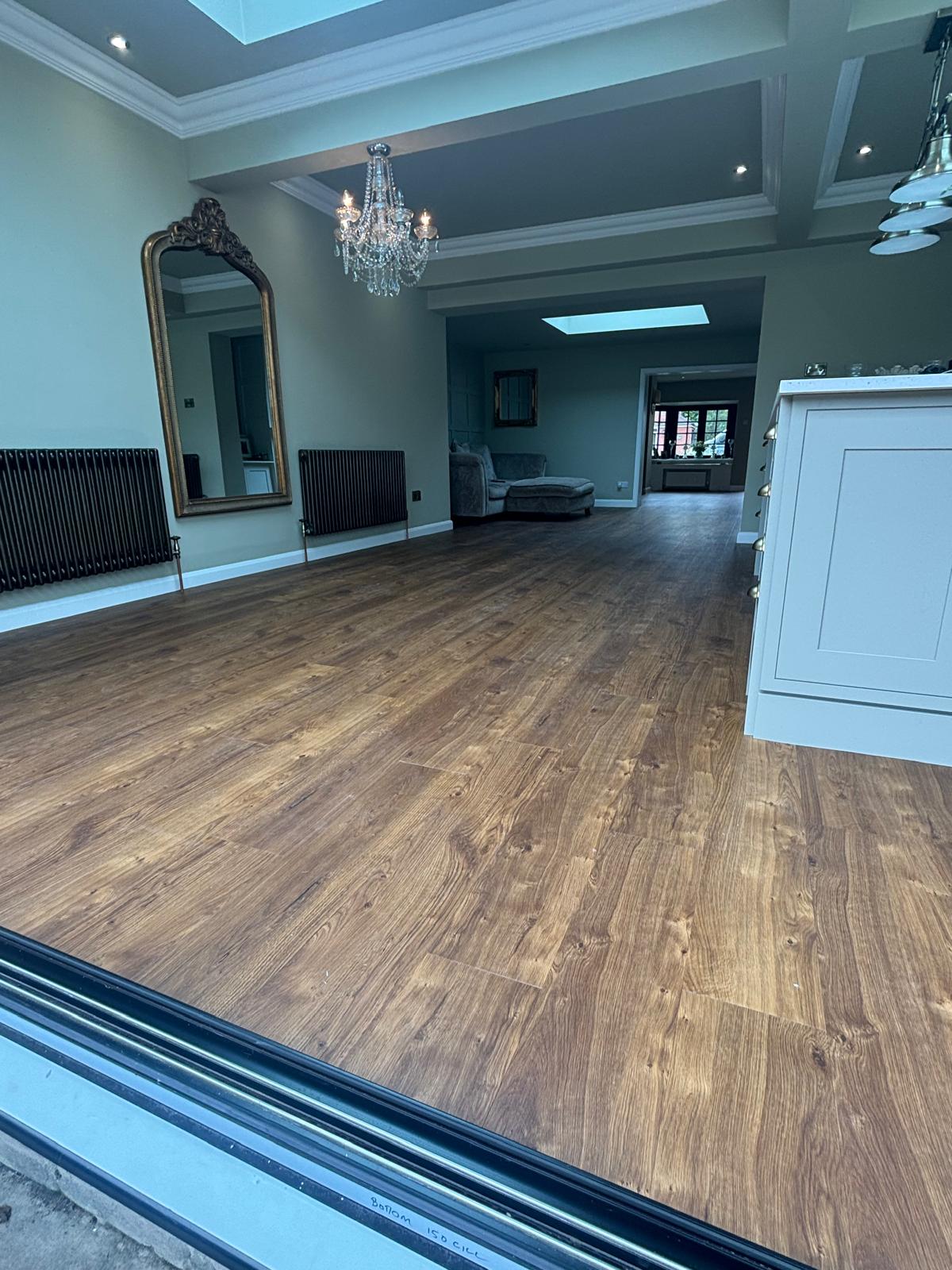 Completed residential flooring installation